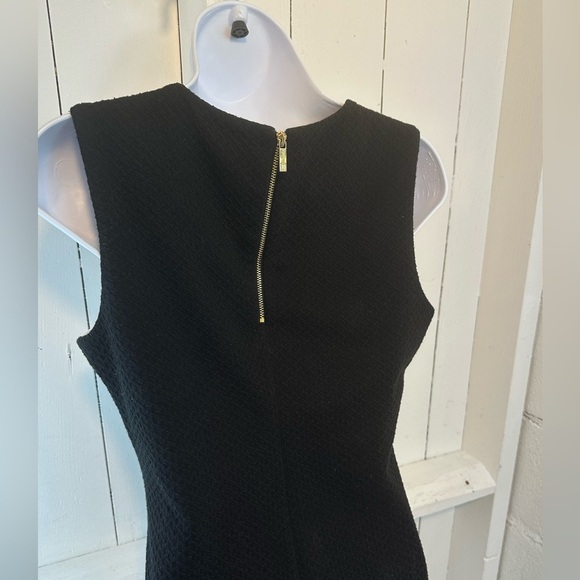 Calvin Klein Black White Gold Zipper Tank Top Work Professional Top Size Small - Picture 7 of 11